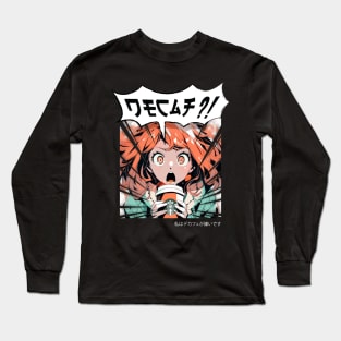 Decaf?! Anime Manga Girl Hates Decaf Coffee Long Sleeve T-Shirt